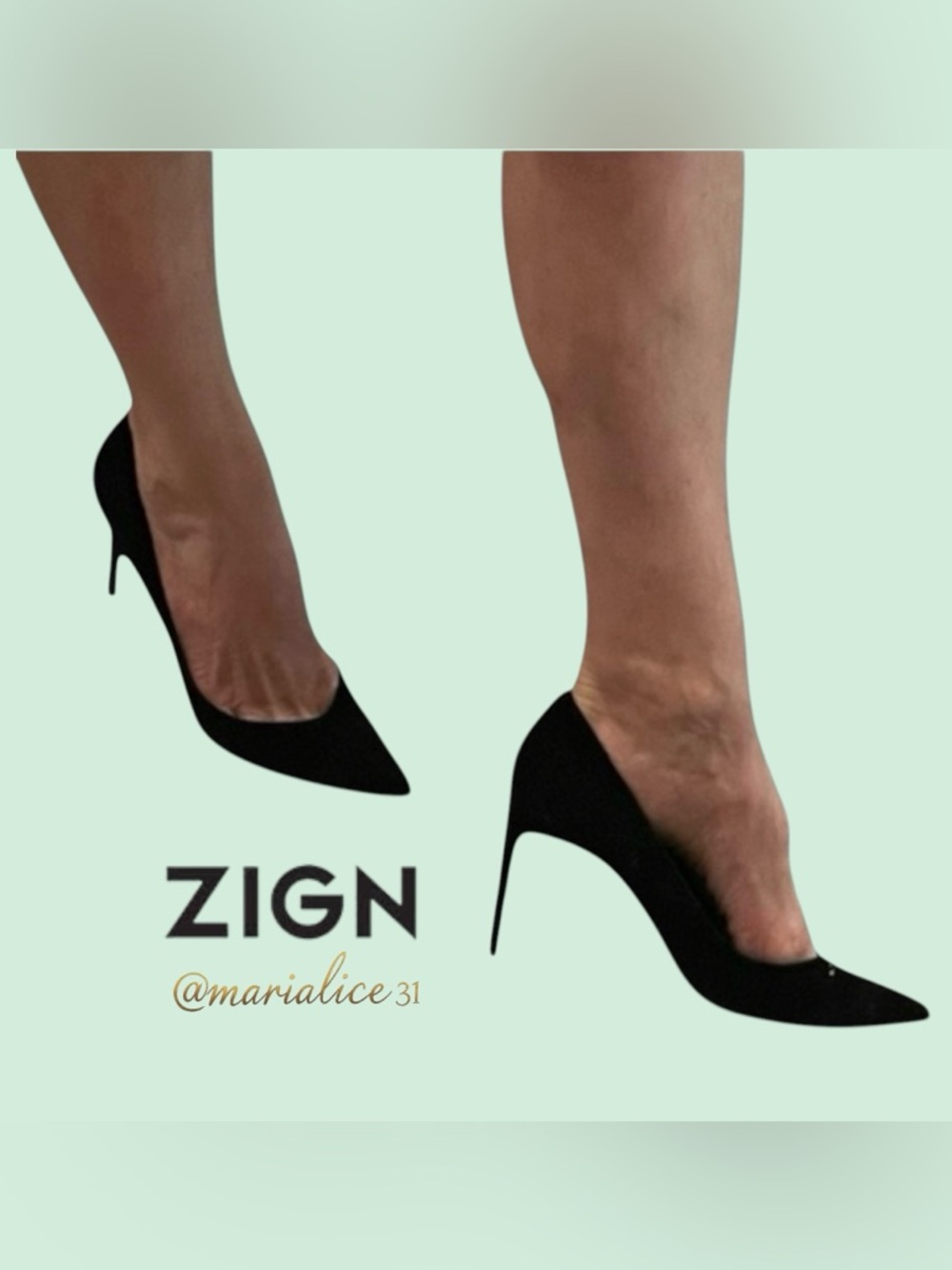 ZIGN Black Suede Heels. Size 8 (US) / 39 (EUR) - Picture 2 of 16